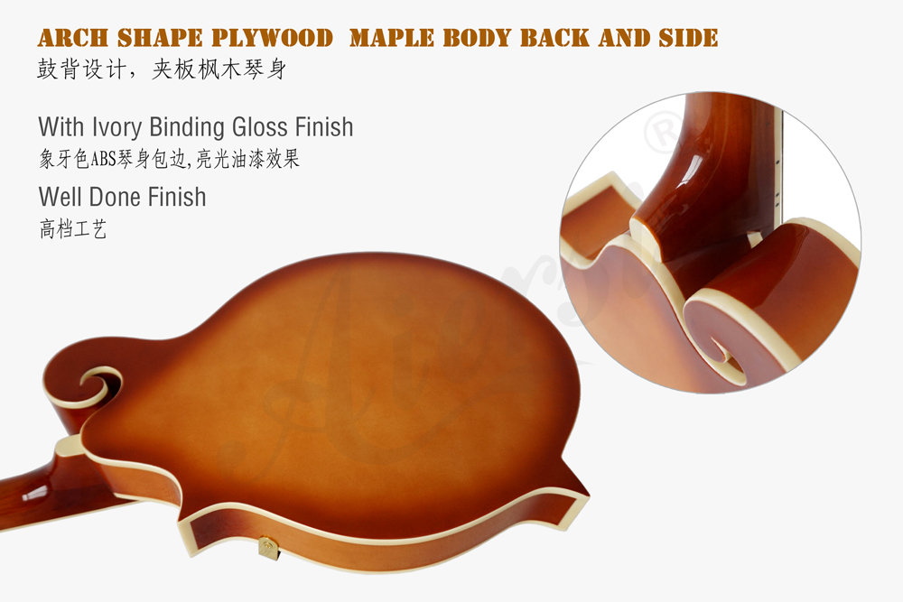 aiersi brand F style solid top mandolin for sale (5)