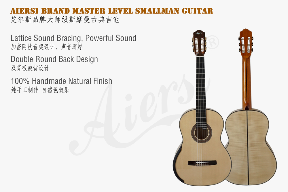 Aiersi smallman guitar with Figured Maple back and side (2)