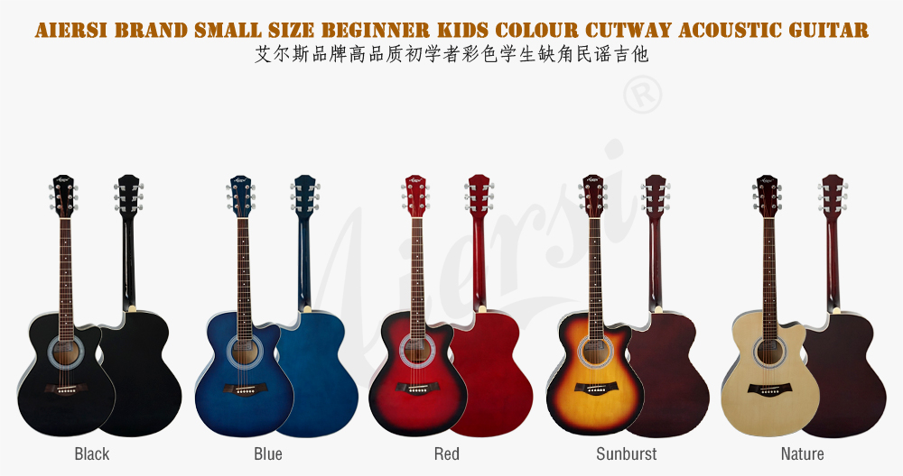 38 inch colour acoustic guitar