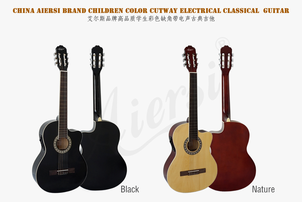 aiersi brand electric plywood body classical guitar (1)