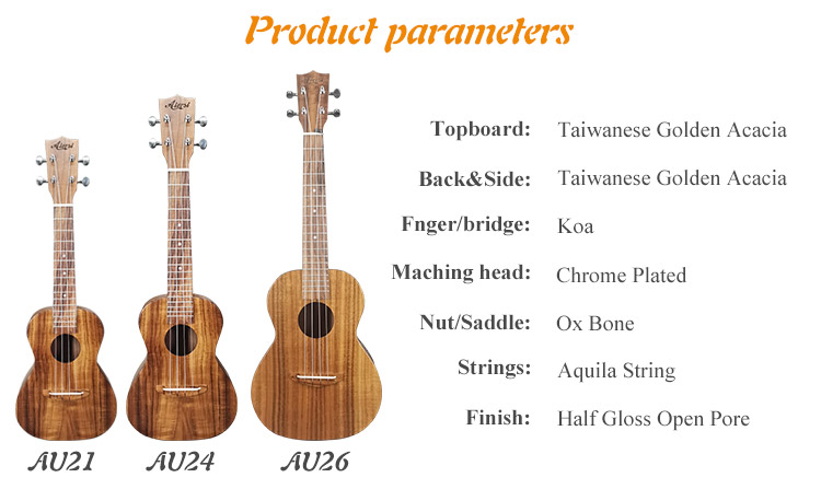 Aiersi Koa Pili Koko Ukulele | Aiersi Brand Guitar Bass Ukulele Store