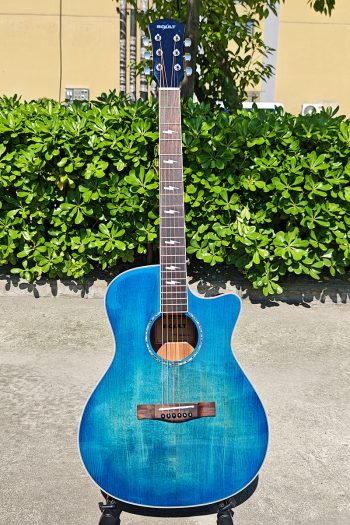 Antique Blue Colour Solid Spruce Top GA Body Acoustic Guitar