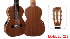 Aiersi Brand 28 Inch Laminated Mahogany Body Electrical 6-String Guitarlele Model GU-28E