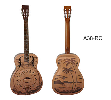 O Style Tree Pattern Resonator guitar A38RC