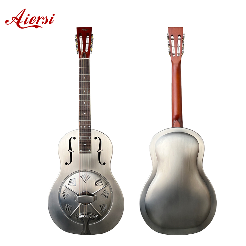 Matt Chrome Finish Duolian Resonator Guitar