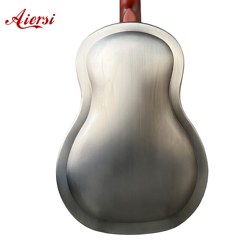 Single Cone Duolian Matt Chrome Bell Brass Resonator guitar Aiersi Guitar