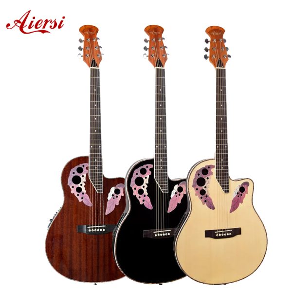 Ovation Style Electric Acoustic Guitar With Preamp Built In Tuner Aiersi Guitar