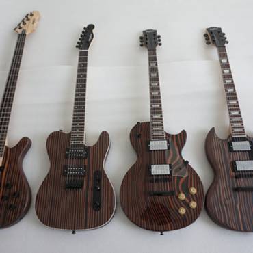 Attractive Aiersi Zebrawood Body Electric Guitar & Bass .