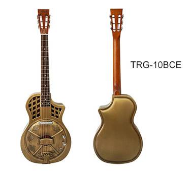 Cutaway Golden Electric Parlour Resonator Guitar TRG10BCE