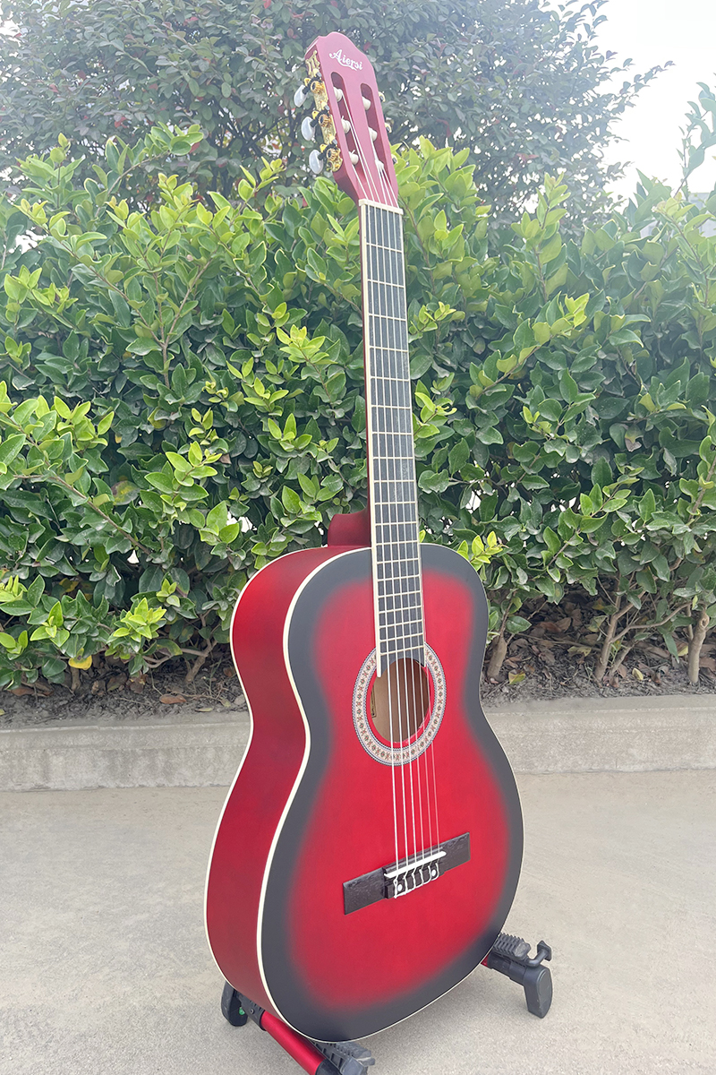 aiersi red classical guitar (2)