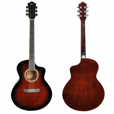 All Plywood Basswood Gloss Finish Cutaway Acoustic Guitar SG027J