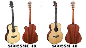 40 Inch Solid Spruce Top Mahogany Body Acoustic Guitar SG02SM