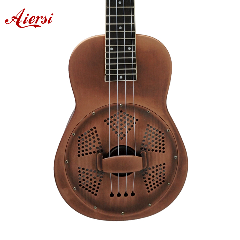Sandblasted Gloss Brass Concert Resonator Ukulele – AIERSI