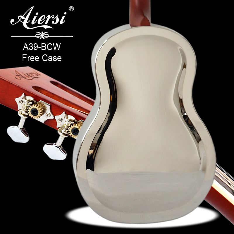 Single Cone Duolian Gloss Chrome Bell Brass Resonator guitar