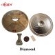Full Single Cone Resonator Guitar Kits Gloss Coverplate, Cone,Tailpiece and Biscuit