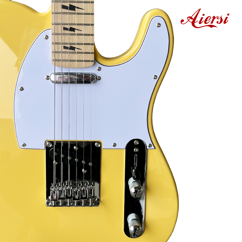 Yellow Colour Lightning Tele Electric Guitar
