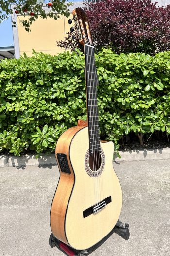 Cutaway All Solid Spruce Top Cypress Electric Flamenco Guitar