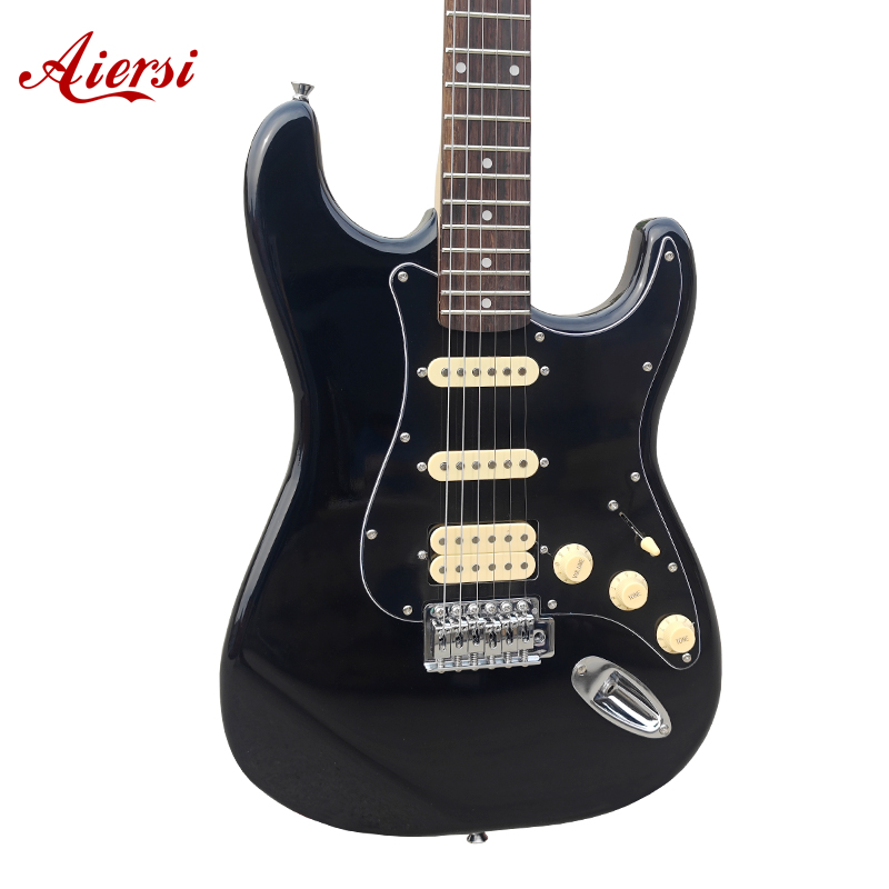 Black Colour Strato Electric Guitar