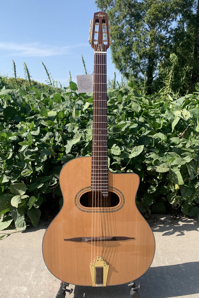 Zero-Fret D Sound Hole Solid Cedar Gypsy Jazz Guitar