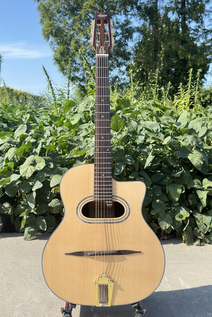 Zero-Fret D Sound Hole Solid Spruce Gypsy Jazz Guitar