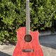 [Video] Dreadnought Cutaway Red Colour Ash Top Acoustic Guitar