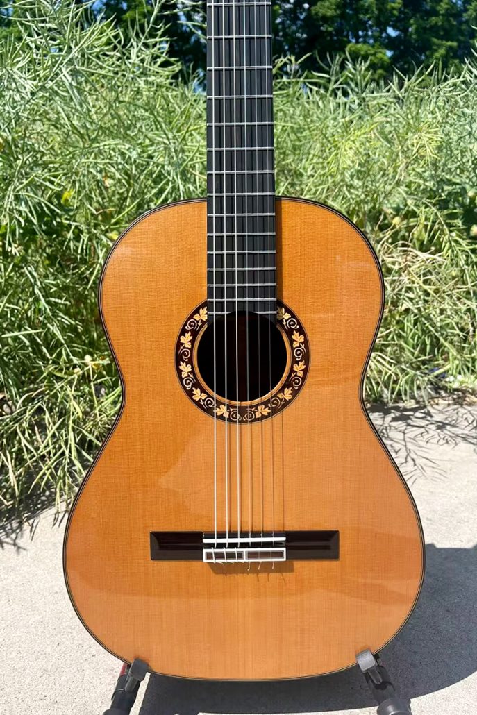 Glossy All Solid Cedar Top Cocobolo Classical Guitar