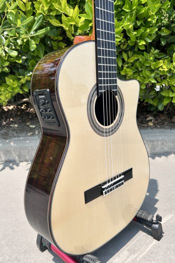 All Solid Spruce Top Cutaway Electric Classical Guitar