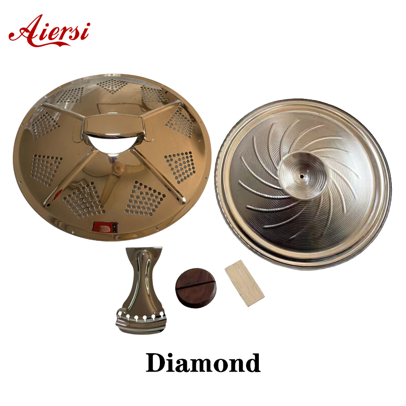 Full Single Cone Resonator Guitar Kits Gloss Coverplate, Cone,Tailpiece and Biscuit