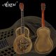 Vintage Matt Chrome Plated Brass Body Tricone Resonator Guitar