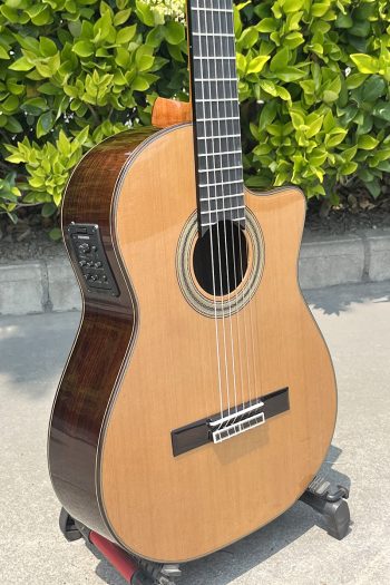 All Solid Cedar Top Cutaway Electric Classical Guitar