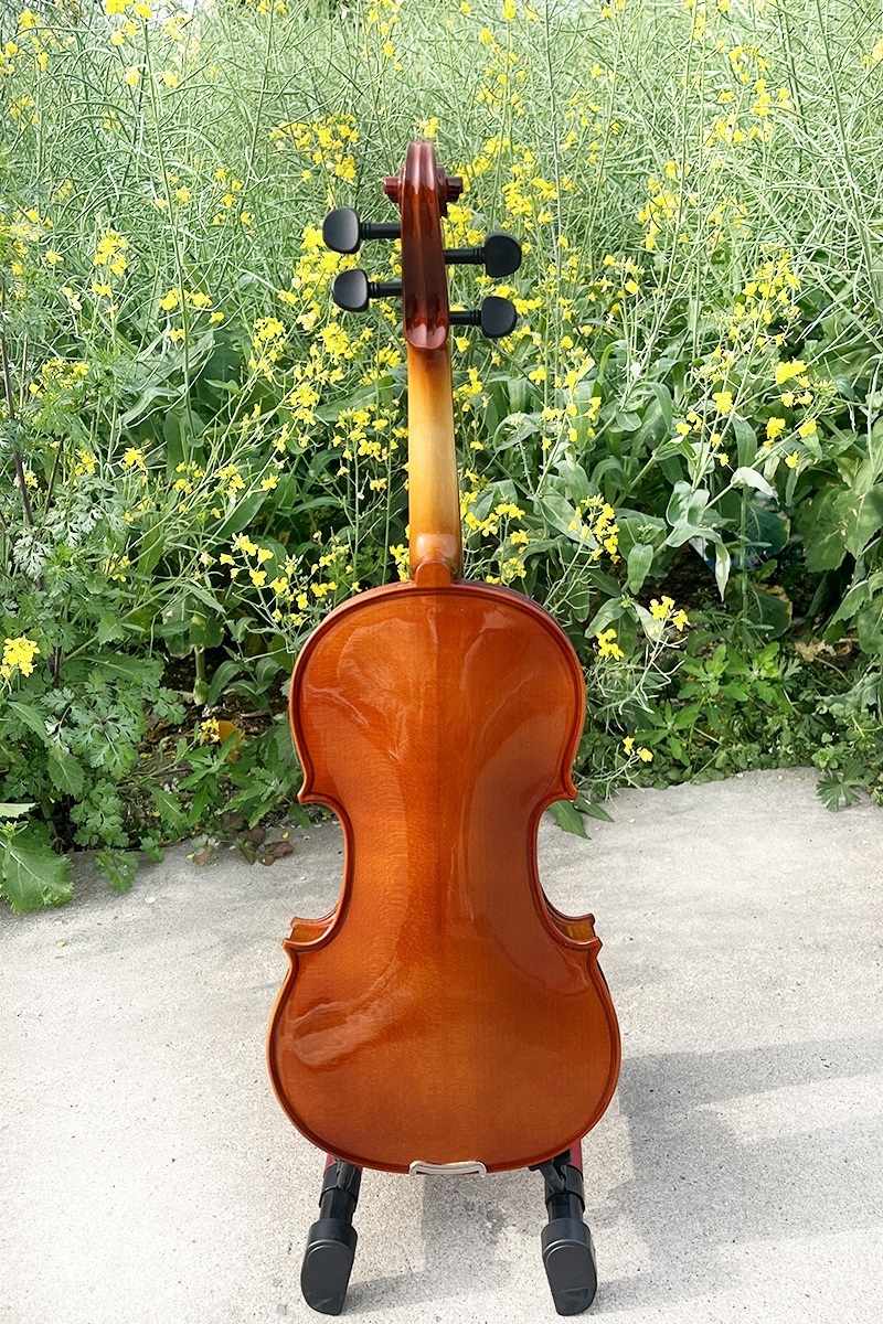 Glossy red brown spraying all solid violin (1)