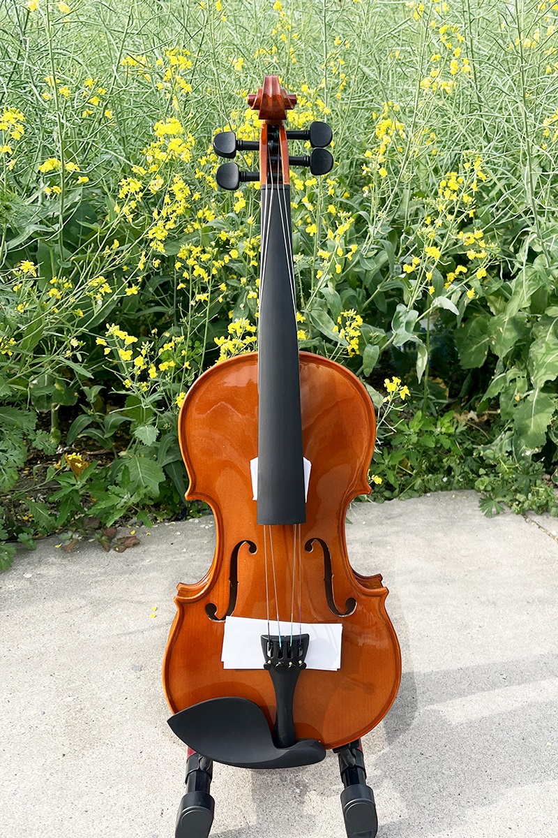 Glossy red brown spraying all solid violin (2)