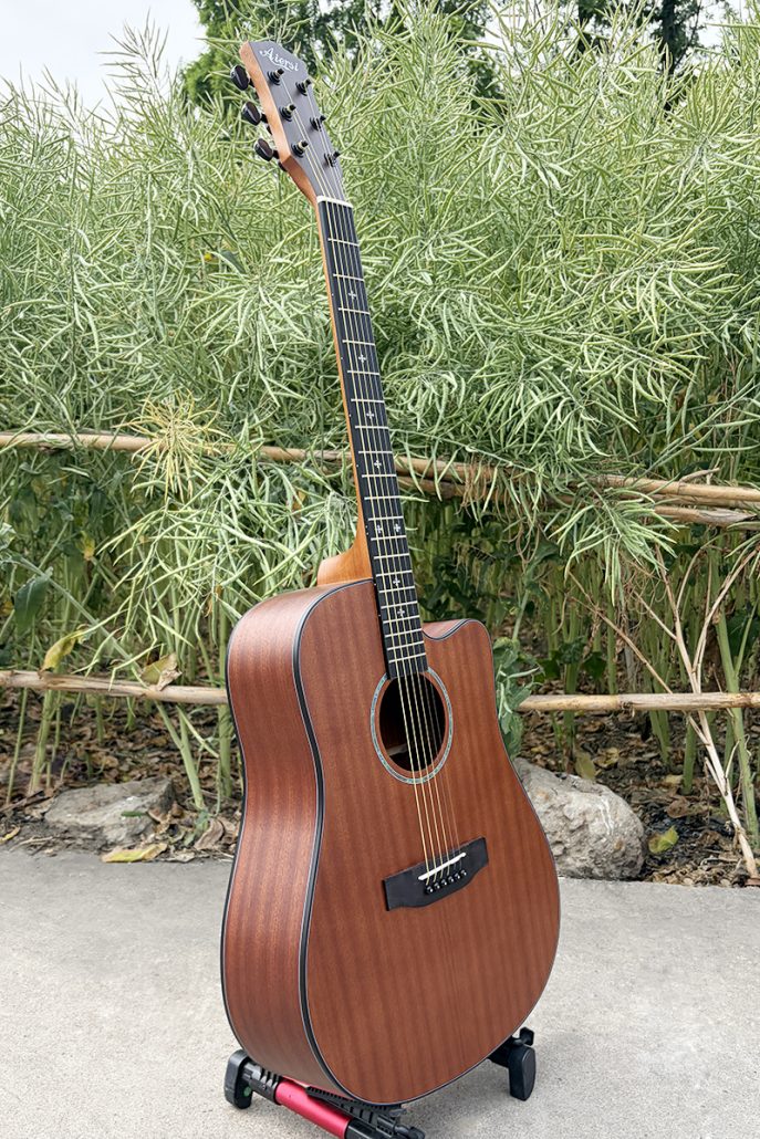 All Sapele Body Matt 41Inch Dreadnought Cutaway Acoustic Guitar